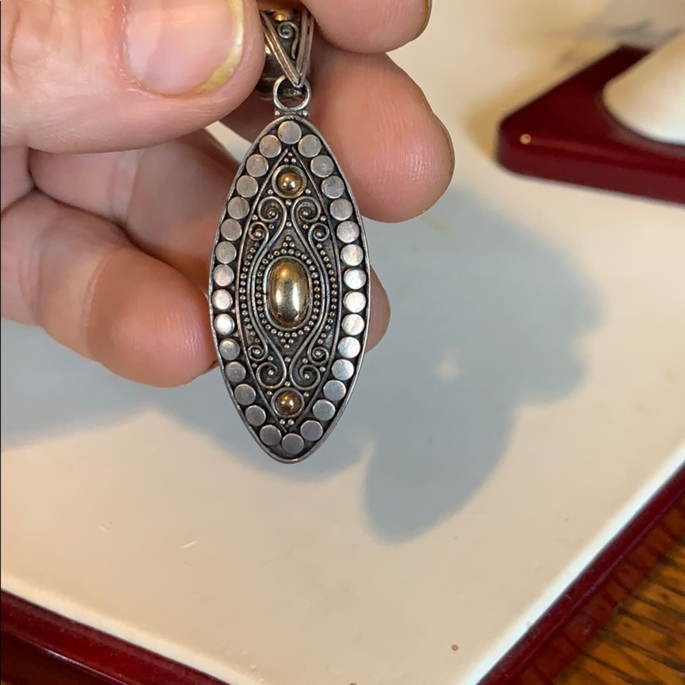 Sterling & 18k gold pendent